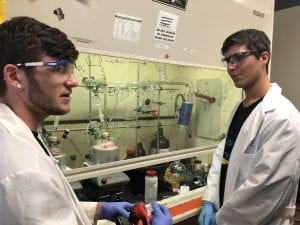 Two men in a chemistry lab